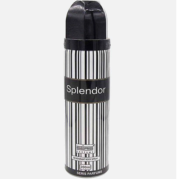 اسپری اسپلندور اصل مردانه مناسب بدن و لباس دئودورانت 24 ساعته 200 میل | Seris Parfums Splendor Deodorant Spray 200ml
